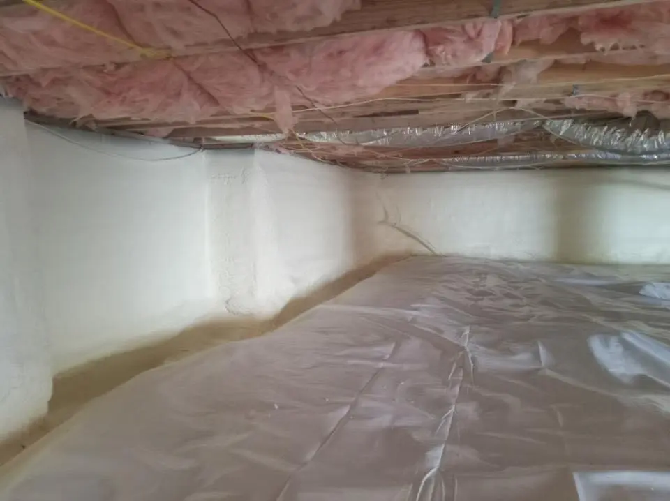 Crawl space encapsulation with closed-cell spray foam for Spray Foam Roofing in Monroe